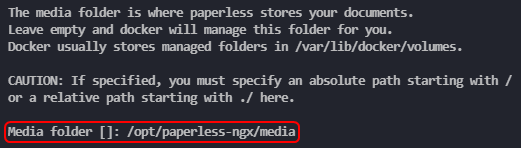 Configure Paperless-ngx Media Folder.