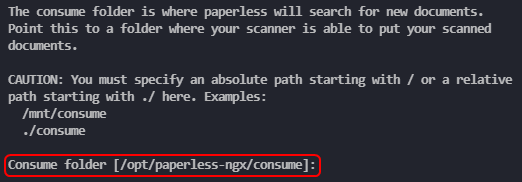 Configure Paperless-ngx Consumption Folder.